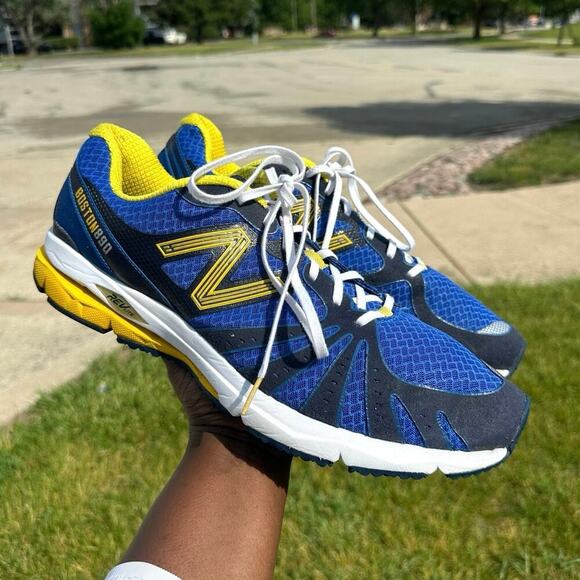 New Balance 890 Boston Marathon Men’s Running Shoes Size 14 Blue Yellow - Picture 10 of 16